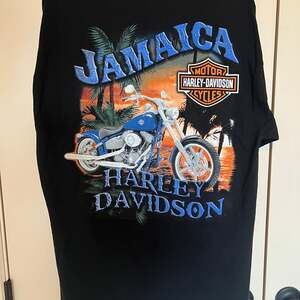 Harley-Davidson Jamaica Motorcycle Palm Sunset Graphic T-Shirt